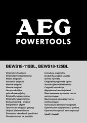 AEG Bews18125bl-0, 18 V Original Instructions Manual