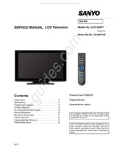 Sanyo LCD-32XF7 Service Manual