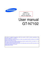 Samsung GT-N7102 User Manual