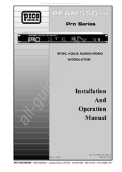 Pico Macom Pro Series Installation And Operation Manual