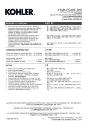 Kohler User Manual K-23189T-NS Installation Instructions Manual