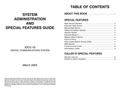 Samsung iDCS 16 System Administration And Special Features Manual