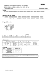 Murata GRM31MF51A106ZA01 Series Reference Sheet