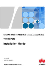 Huawei SmartAX MA5811S-AE08 Installation Manual