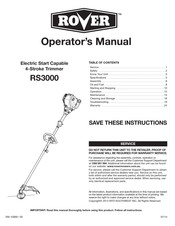 MTD ROVER RS3000 Operator's Manual