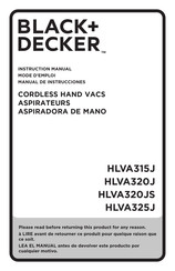 Black & Decker HLVA320J26 Instruction Manual
