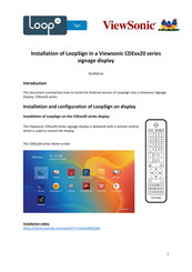 ViewSonic CDE 20 Series Installation Manual