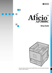 Ricoh Aficio AP3800C Setup Manual