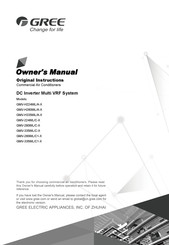 Gree GMV-280WL/C1-X Owner's Manual
