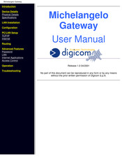 Digicom Michelangelo Gateway User Manual