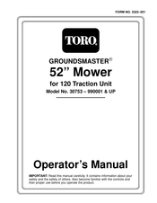Toro GROUNDSMASTER 30753 Operator's Manual