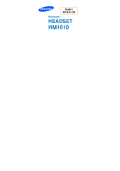 Samsung HM1610 Manual