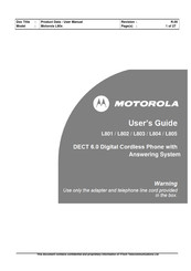 Motorola L802 User Manual