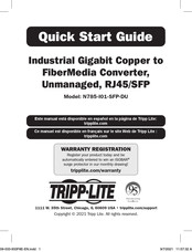 Tripp Lite N785-I01-SFP-DU Quick Start Manual