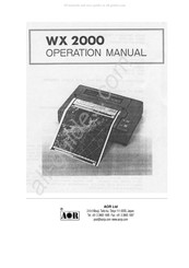 AOR WX2000 Operation Manual