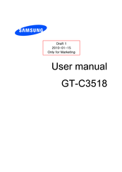 Samsung GT-C3518 User Manual