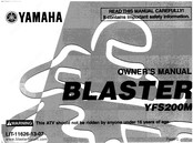 Yamaha BLASTER YFS200M Owner's Manual