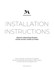 Monogram ZKW700PSNSS Installation Instructions Manual