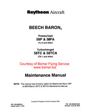 Raytheon BEECH BARON 58CA Maintenance Manual