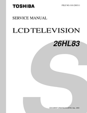 Toshiba TheaterWide 26HL83 Service Manual