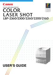 Canon Color Laser Shot LBP-2160 User Manual
