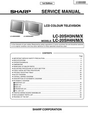 Sharp LC-20SH3X Service Manual