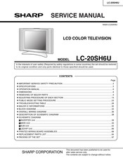 Sharp LC 20SH6U Service Manual