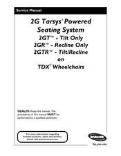 Invacare 2G Tarsys Service Manual