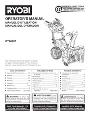 Ryobi RY40807 Operator's Manual