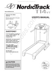 NordicTrack T14vt Treadmill User Manual