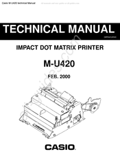 Casio M-U420 Technical Manual