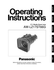 Panasonic AW-LZ17ST66G Operating Instructions Manual