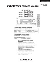 Onkyo TX-SR603E Service Manual