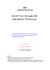 MSI IB3 User Manual