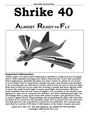 Lanier R/C Shrike 40 Assembly Instructions Manual