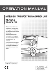 Mitsubishi TEJ50AE Operation Manual