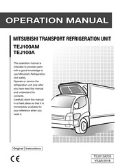 Mitsubishi TEJ100AM Operation Manual