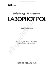 Nikon LABOPHC-POL Instructions Manual