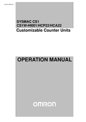 Omron CS1 - Operation Manual