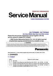 Panasonic KX-TVP204X Service Manual