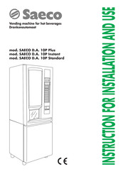 Saeco SAECO D.A. 10P Plus Instructions For Installation Manual