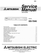 Mitsubishi DD-7040 Service Manual