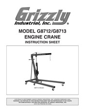Grizzly G8713 Instruction Sheet