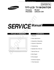 Samsung LW22A13W Service Manual