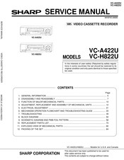 Sharp VC-H822U Service Manual