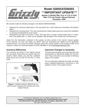 Grizzly EXTREME G0605X Owner's Manual