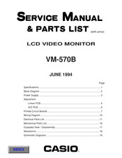 Casio VM-570B Service Manual And Parts List