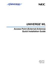 NEC UNIVERGE WL Quick Installation Manual
