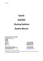 Quartz Q16-AA-3208-M System Manual