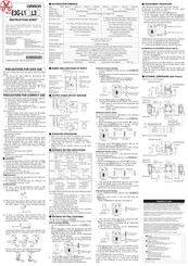 Omron E3G-L11 Instruction Sheet